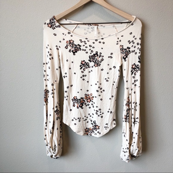 Free People Bell Long Sleeve To The Tropics Top - Picture 2 of 4